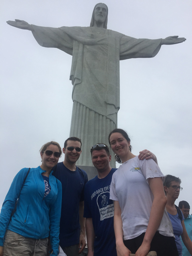 Nurit, Andrew, me, Anthea, and Jesus. Mini-pilgrimage to Christ the Redeemer complete!