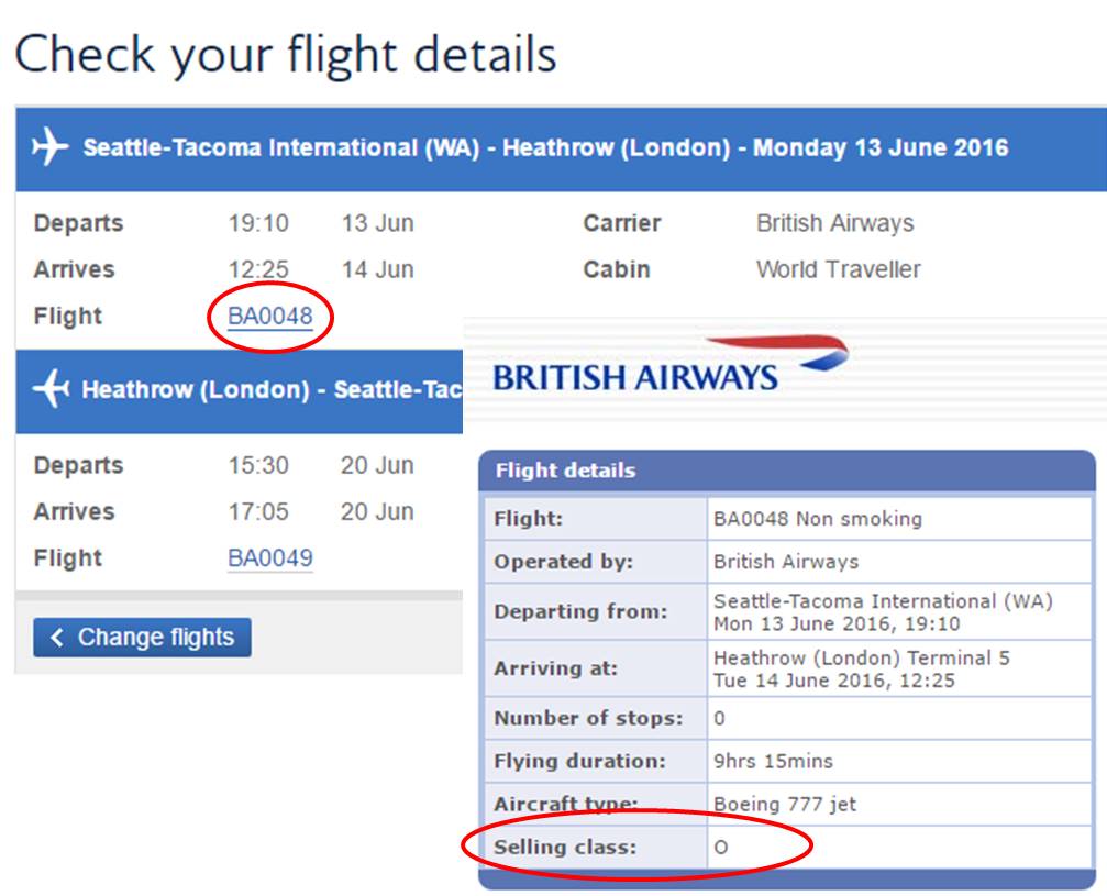 british airways bookings